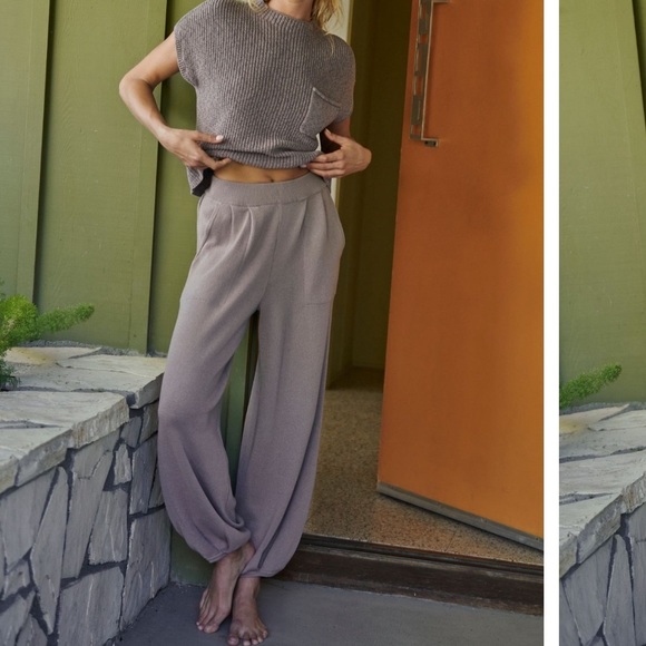 Free People Pants - new free people freya sweater balloon pants in cashmere mauve knit